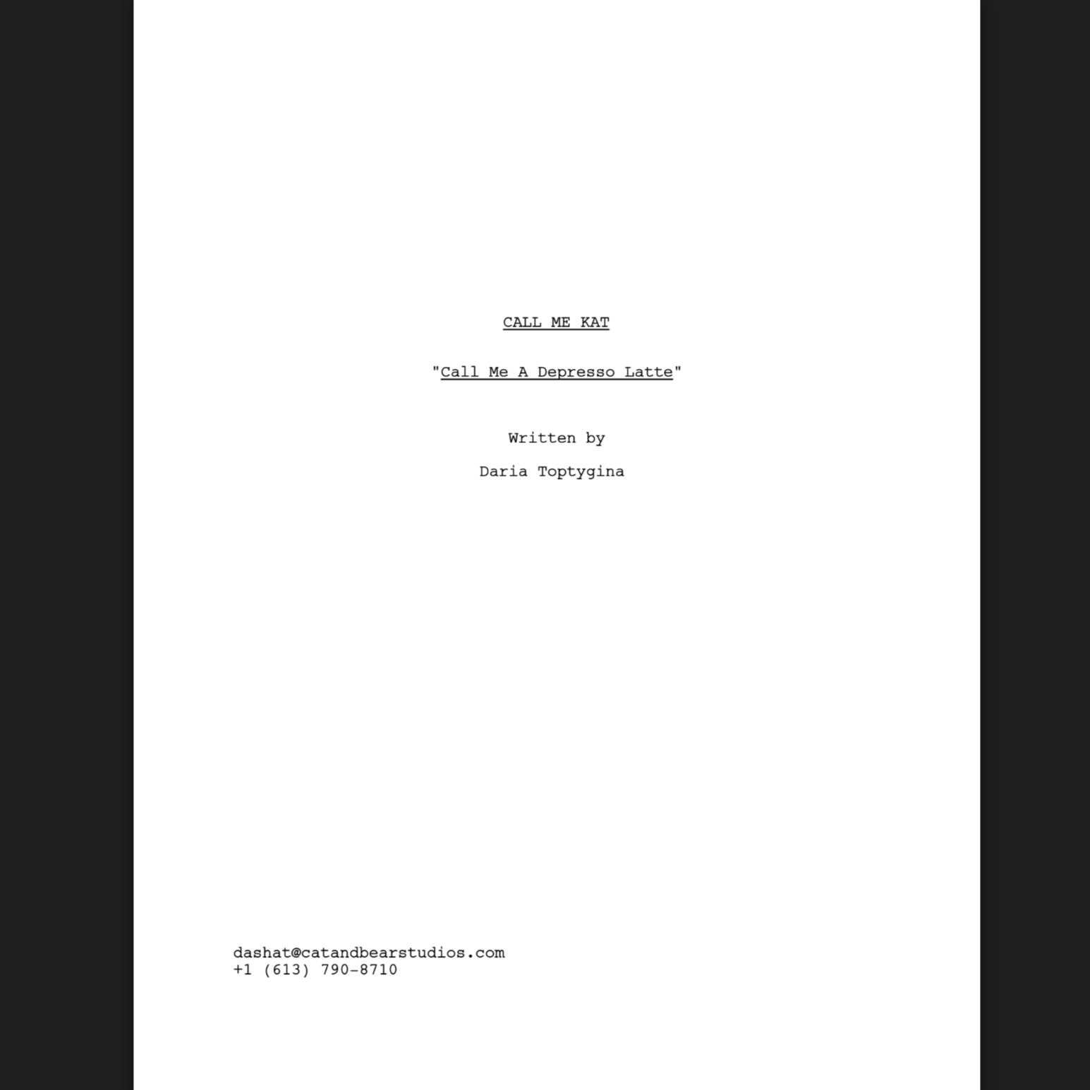 Call Me Kat