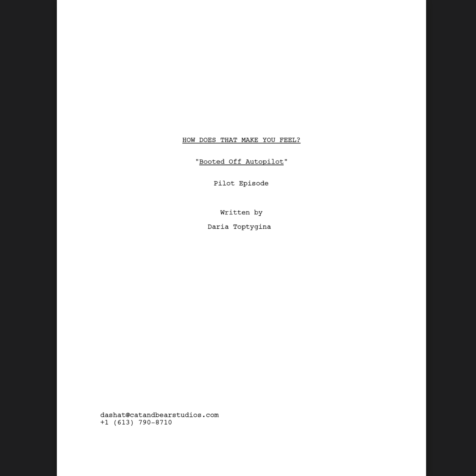 How Does That Make You Feel?