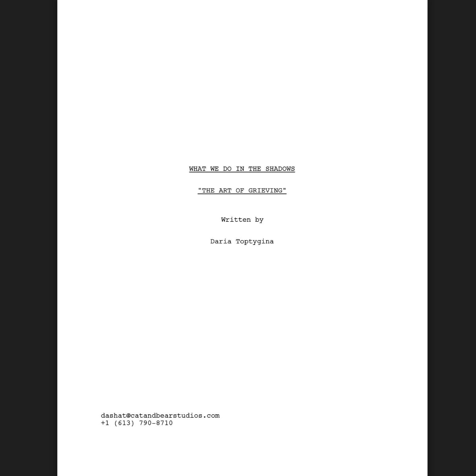 What We Do In The Shadows