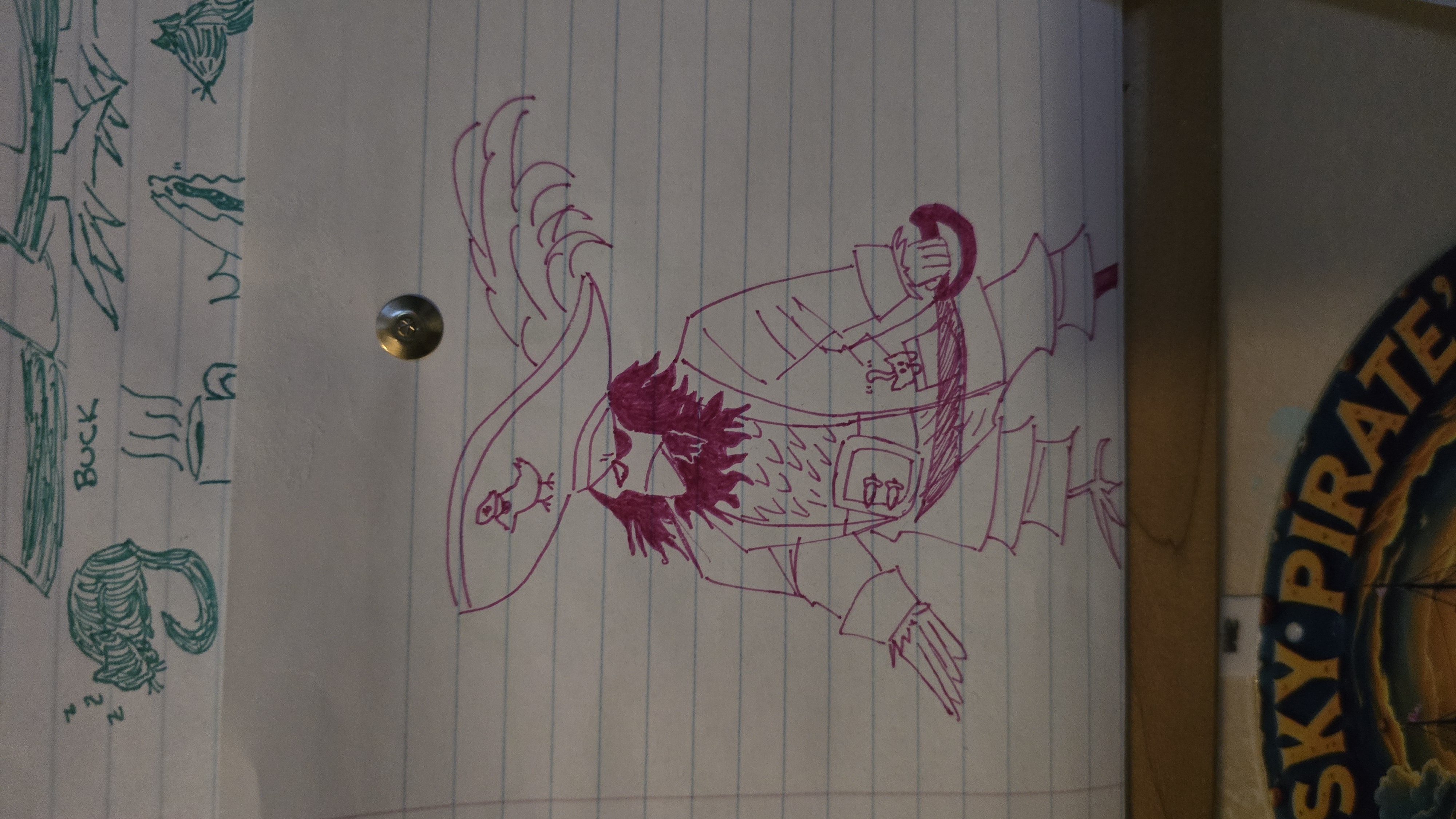 Daria rough LeChuck-inspired sketch of Buck